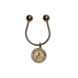 Avon Tribute 1984 The President's Club Horseshoe Gold Tone Keychain Keyring